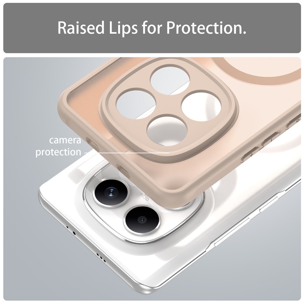 Matta zselés tok MagSafe tok Xiaomi Poco M8 5G/Redmi Note 15 5G/Note 15 4G - narancssárga