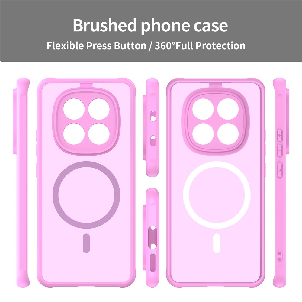 Matta zselés tok MagSafe-val a Xiaomi Poco M8 5G/Redmi Note 15 5G/Note 15 4G számára - világos lila