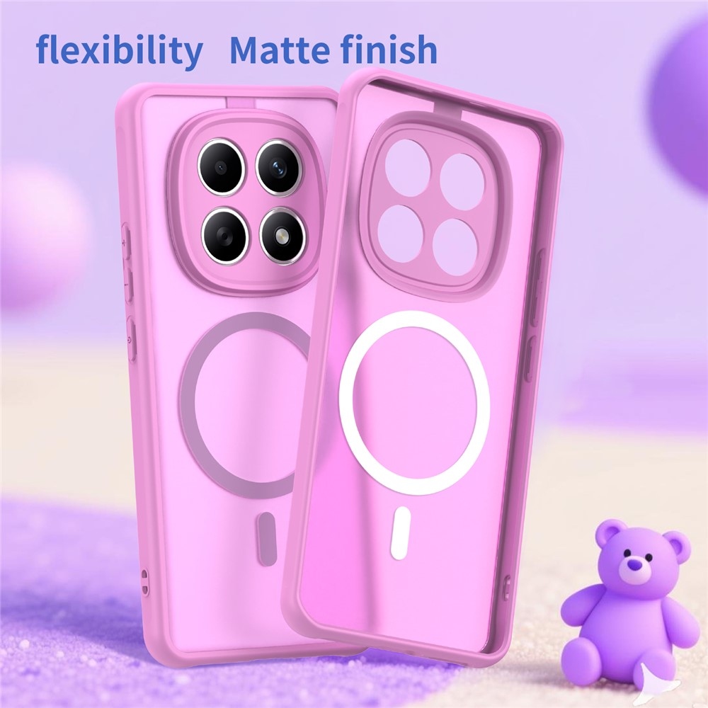 Matta zselés tok MagSafe-val a Xiaomi Poco M8 5G/Redmi Note 15 5G/Note 15 4G számára - világos lila