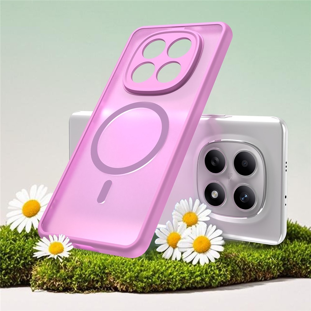 Matta zselés tok MagSafe-val a Xiaomi Poco M8 5G/Redmi Note 15 5G/Note 15 4G számára - világos lila