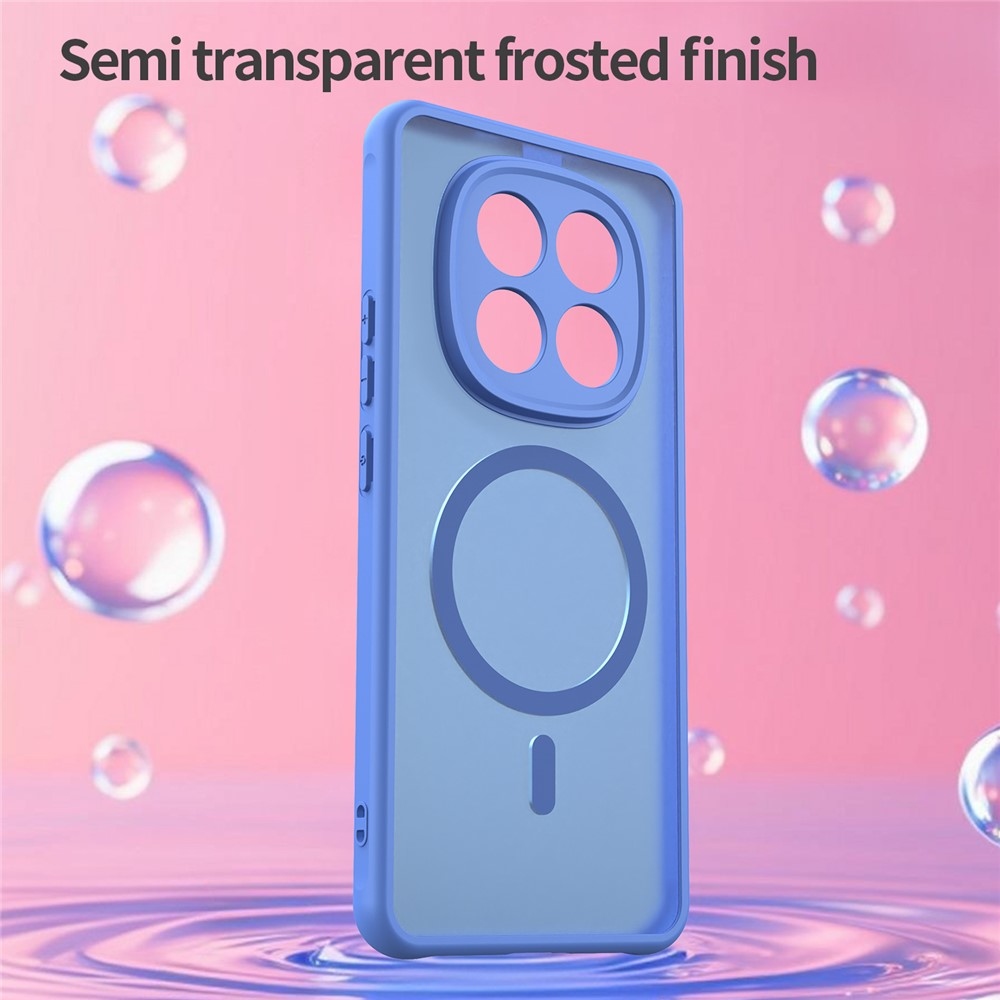 Matta zselés tok MagSafe-val a Xiaomi Poco M8 5G/Redmi Note 15 5G/Note 15 4G számára - világoskék színben