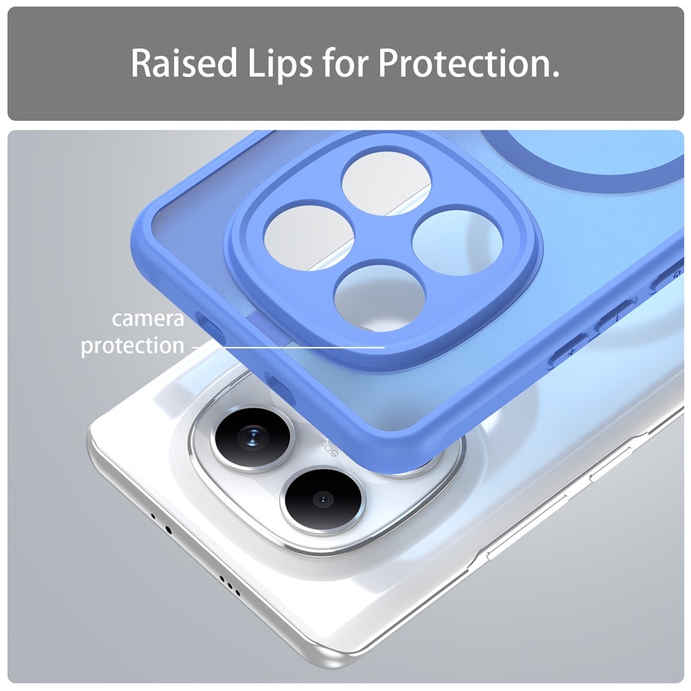 Matta zselés tok MagSafe-val a Xiaomi Poco M8 5G/Redmi Note 15 5G/Note 15 4G számára - világoskék színben