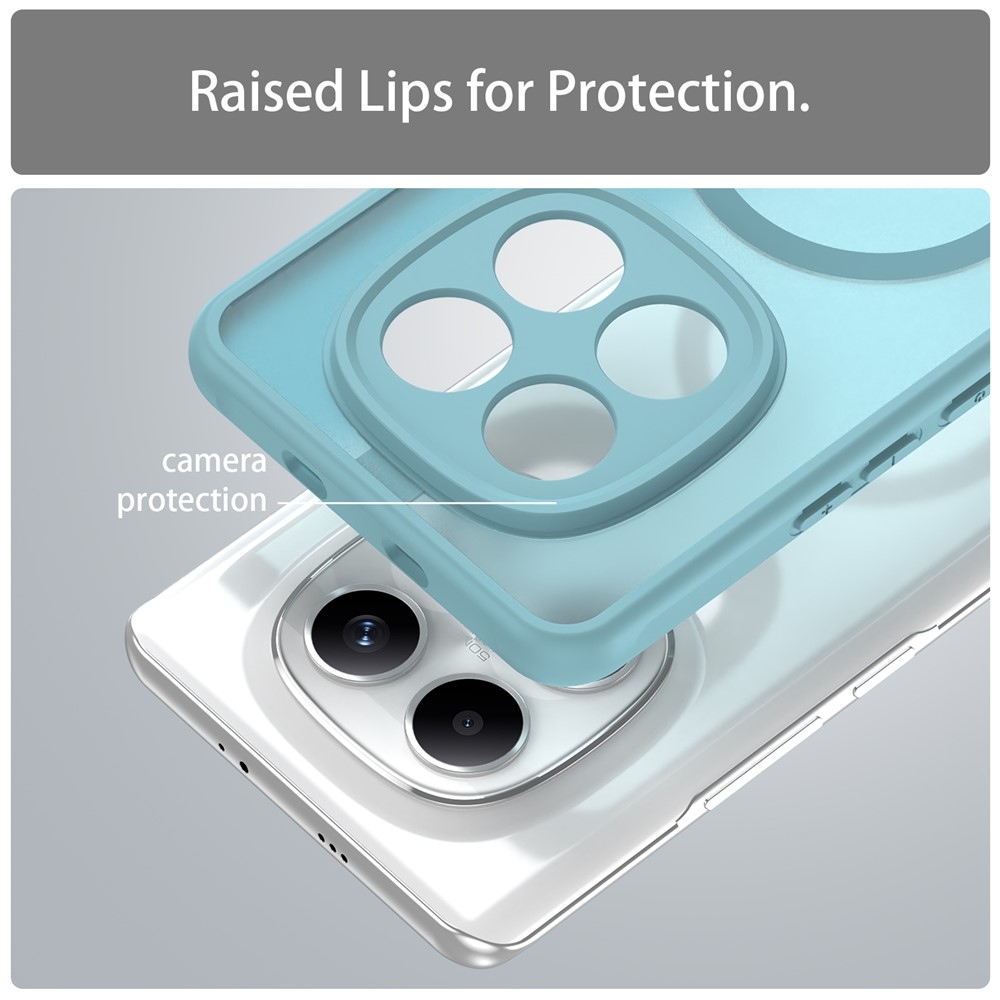 Matta zselés tok MagSafe-val a Xiaomi Poco M8 5G/Redmi Note 15 5G/Note 15 4G számára - világoszöld