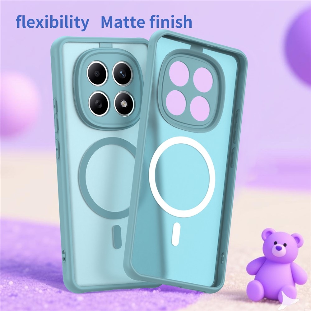 Matta zselés tok MagSafe-val a Xiaomi Poco M8 5G/Redmi Note 15 5G/Note 15 4G számára - világoszöld