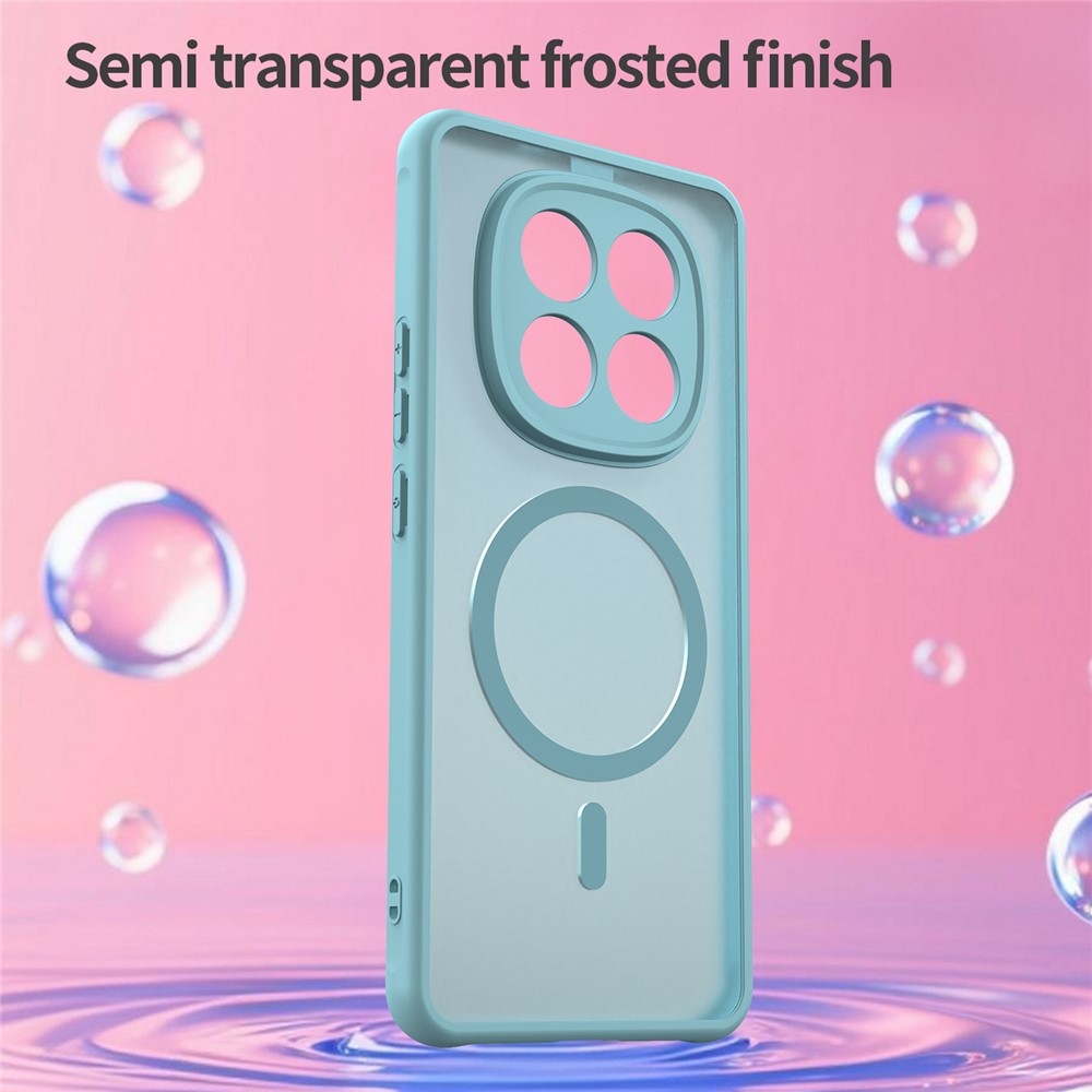 Matta zselés tok MagSafe-val a Xiaomi Poco M8 5G/Redmi Note 15 5G/Note 15 4G számára - világoszöld