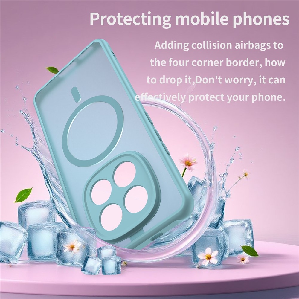 Matta zselés tok MagSafe-val a Xiaomi Poco M8 5G/Redmi Note 15 5G/Note 15 4G számára - világoszöld