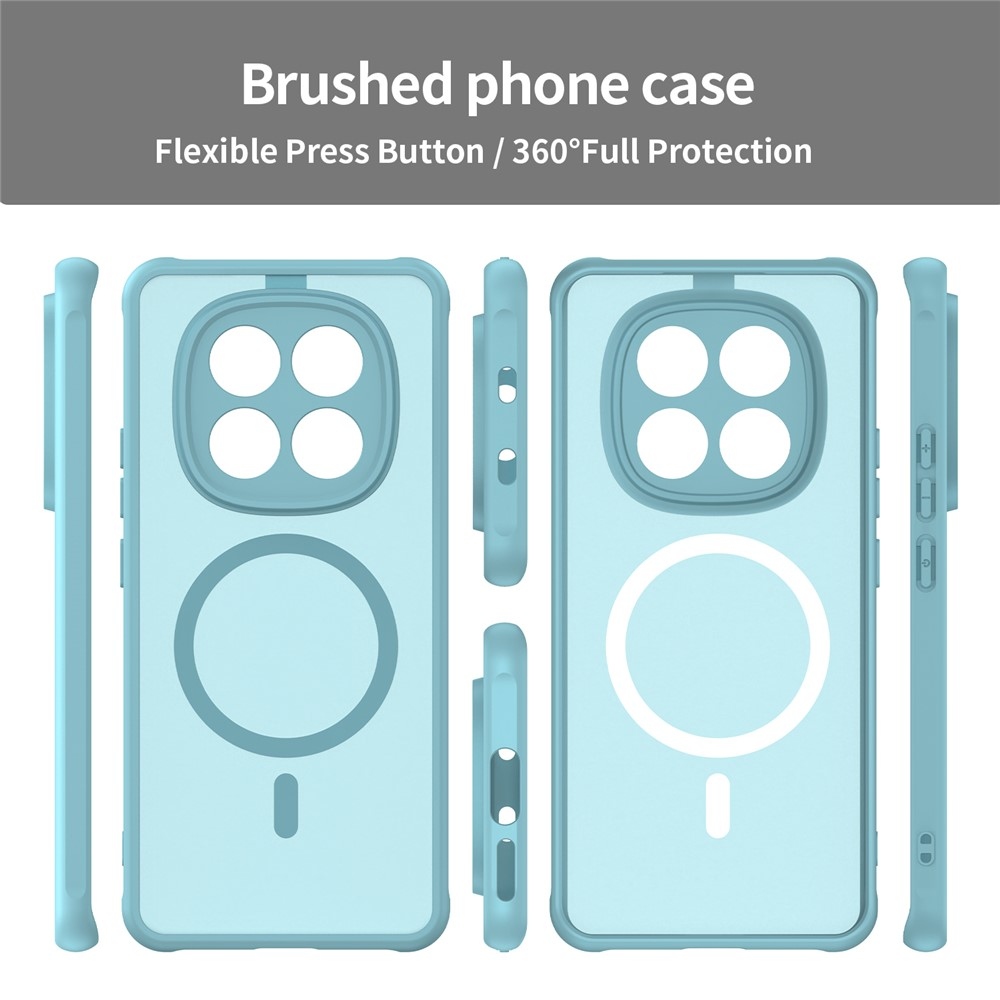 Matta zselés tok MagSafe-val a Xiaomi Poco M8 5G/Redmi Note 15 5G/Note 15 4G számára - világoszöld