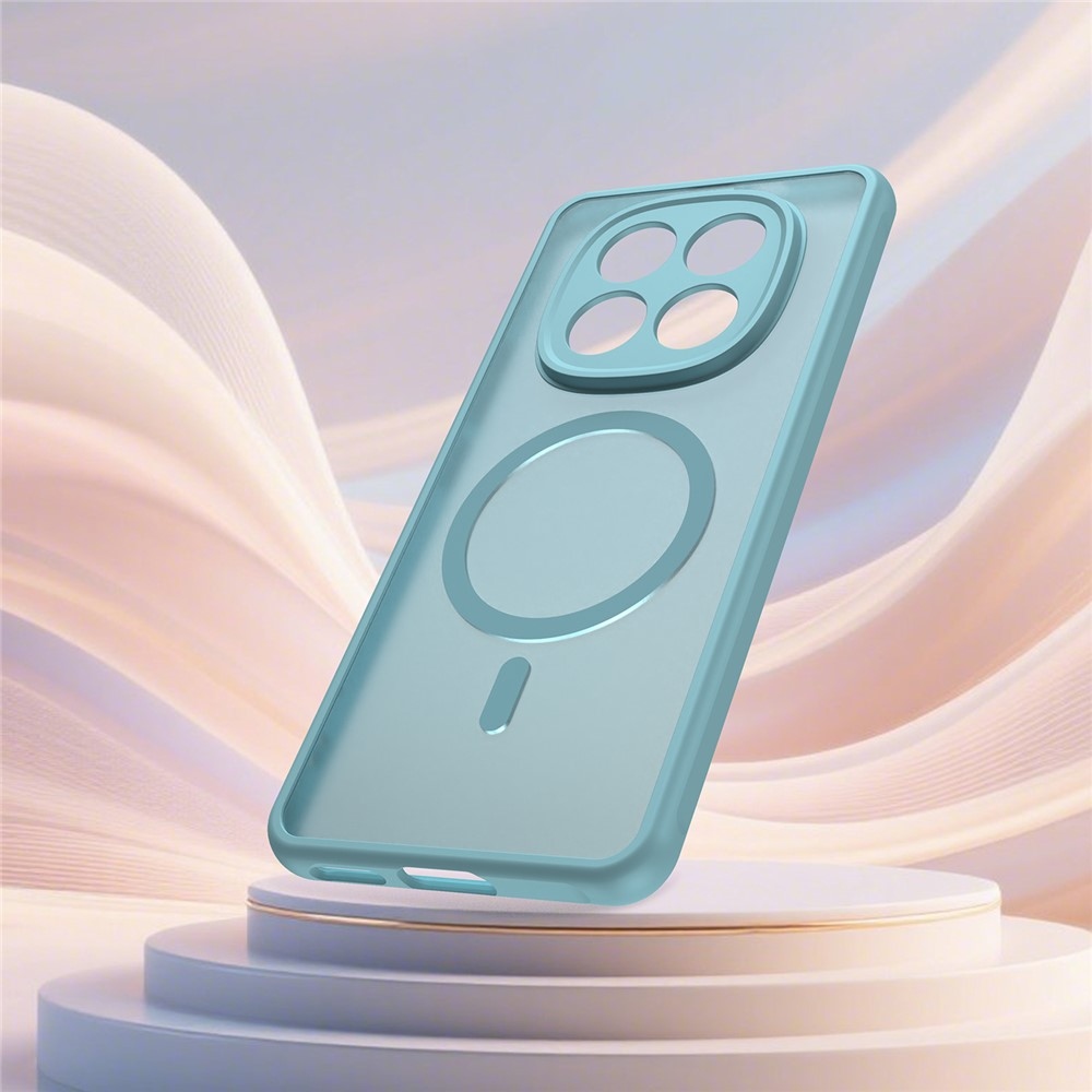 Matta zselés tok MagSafe-val a Xiaomi Poco M8 5G/Redmi Note 15 5G/Note 15 4G számára - világoszöld