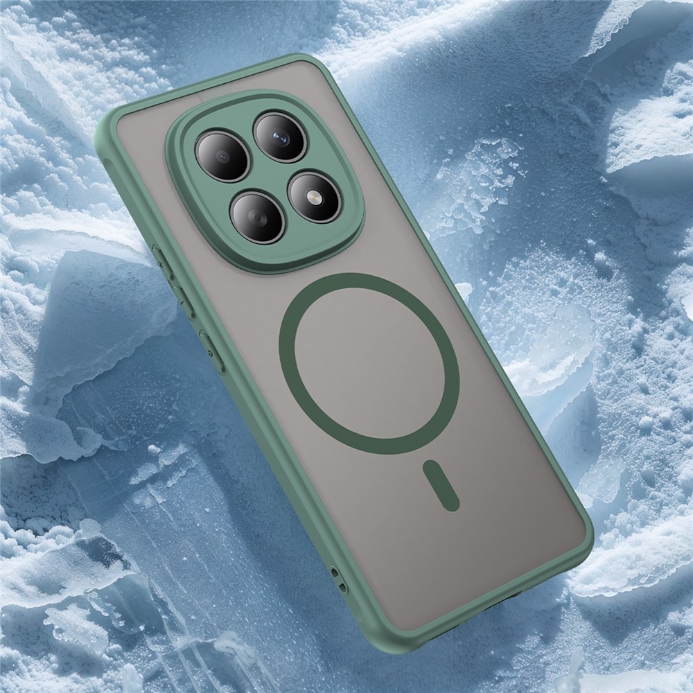 Matta zselés tok MagSafe tok Xiaomi Poco M8 5G/Redmi Note 15 5G/Note 15 4G - zöld