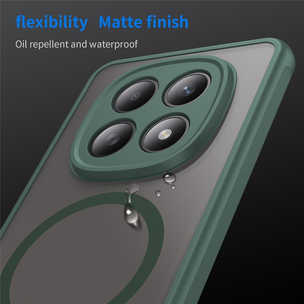 Matta zselés tok MagSafe tok Xiaomi Poco M8 5G/Redmi Note 15 5G/Note 15 4G - zöld