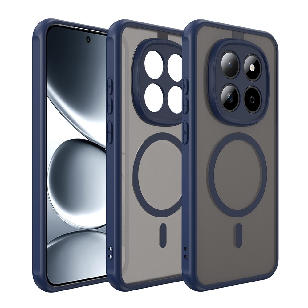 Matt zselés tok MagSafe tok a Xiaomi Redmi Note 15 Pro 5G-re - kék