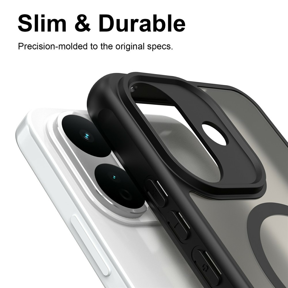 Matt gél tok MagSafe-kompatibilis a Xiaomi Redmi Note 17 Pro 5G-hez – fekete
