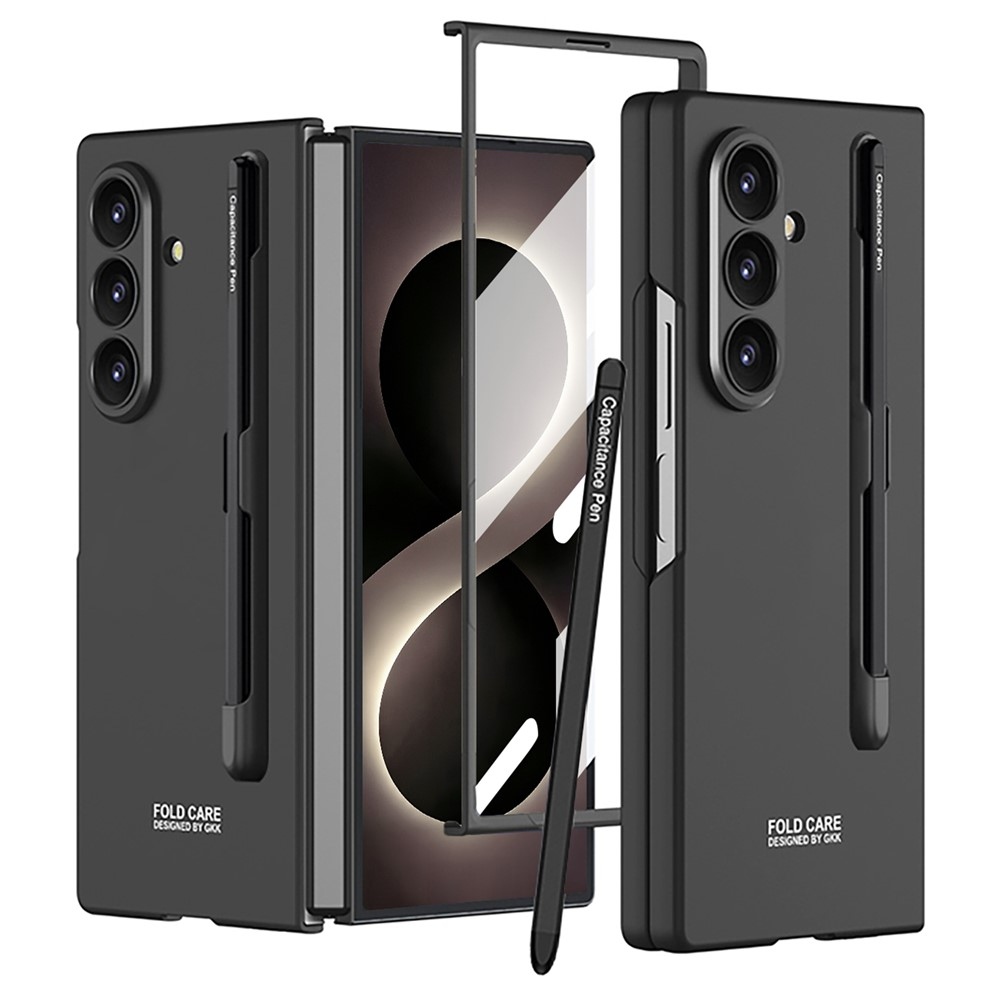 Műanyag tok védőüveggel a kijelzőhöz + érintőceruza a Samsung Galaxy Z Fold8 Ultra 5G-hez – fekete
