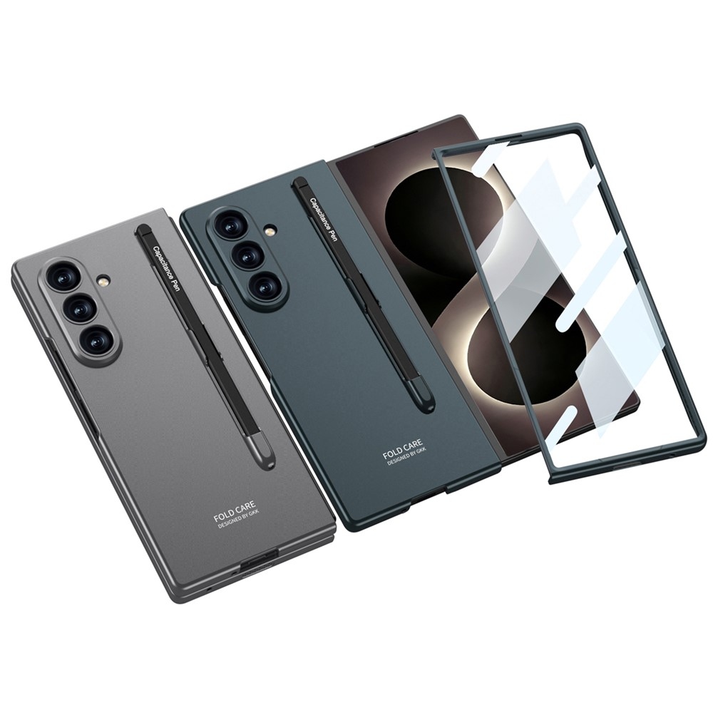 Műanyag tok védőüveggel a kijelzőhöz + érintőceruza a Samsung Galaxy Z Fold8 Ultra 5G-hez – fekete