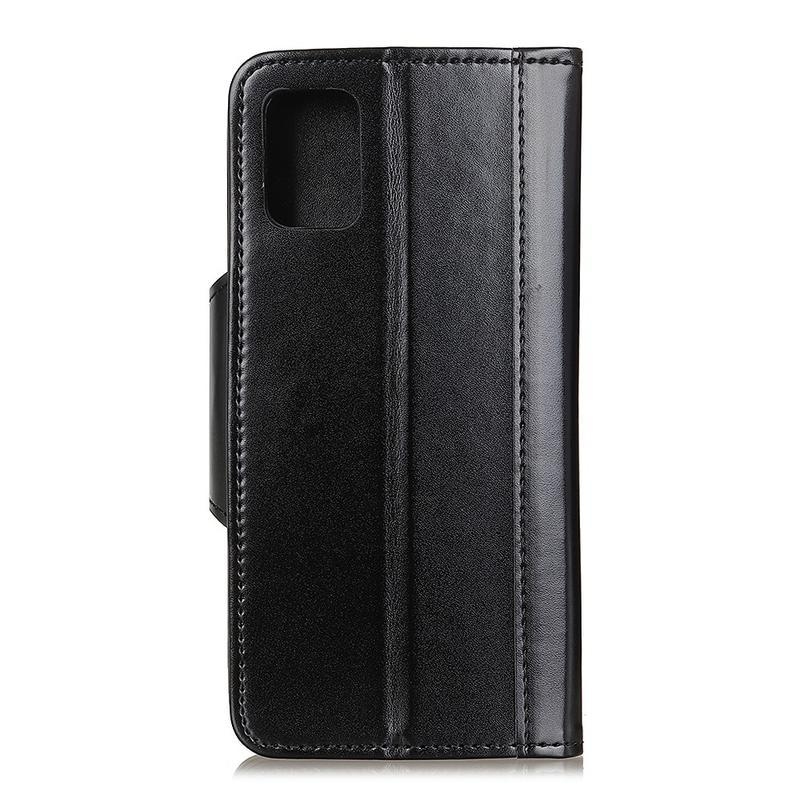 Case PU bőr pénztárca-tok a Samsung Galaxy A31 mobiltelefonhoz – fekete
