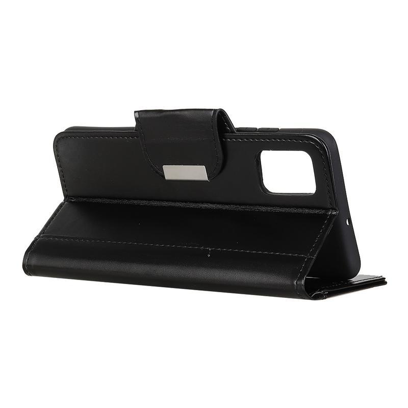 Case PU bőr pénztárca-tok a Samsung Galaxy A31 mobiltelefonhoz – fekete