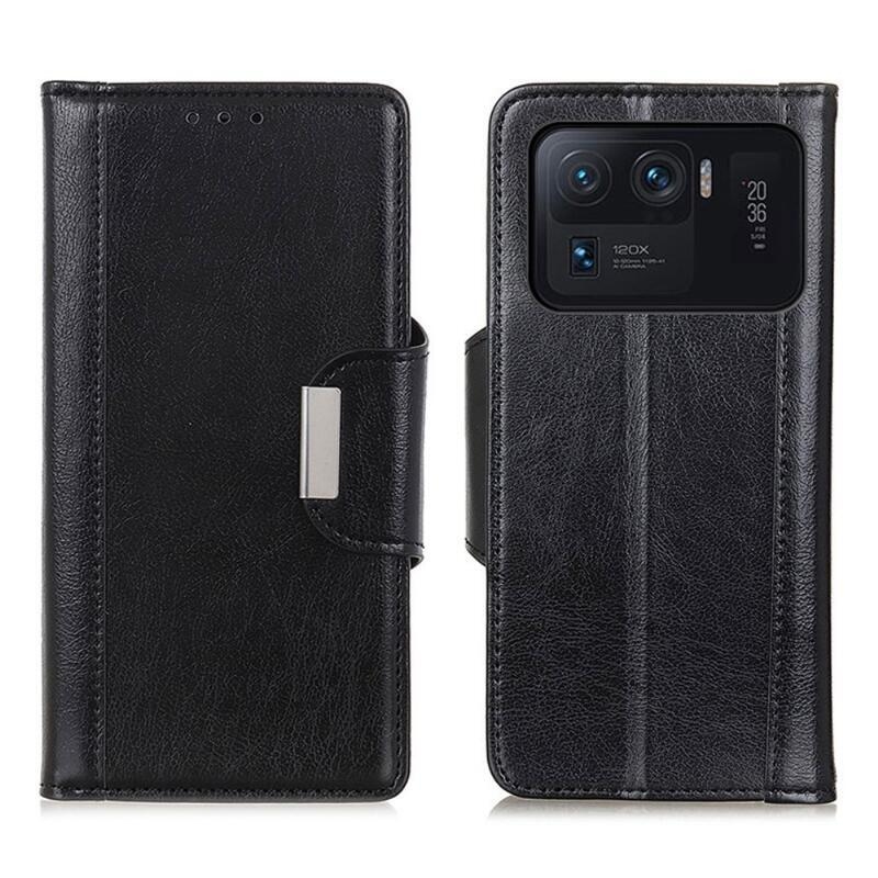 tok PU bőr pénztárca tok Xiaomi Mi 11 Ultra - fekete