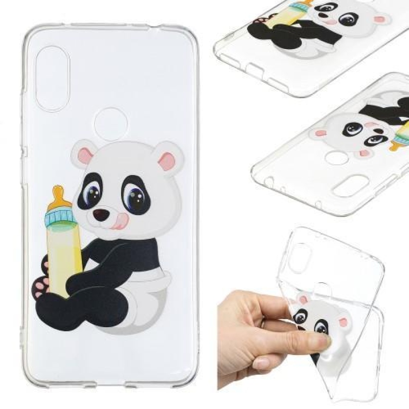 Szilikon tok Xiaomi Redmi Note 6 Pro tokhoz - panda palackkal