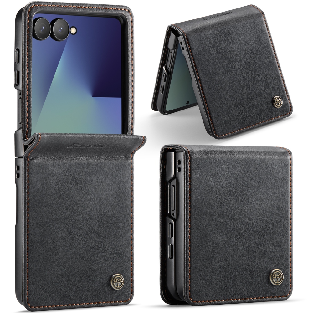 CASEME könyvformájú tok a Samsung Galaxy Z Flip8 5G-hez – fekete
