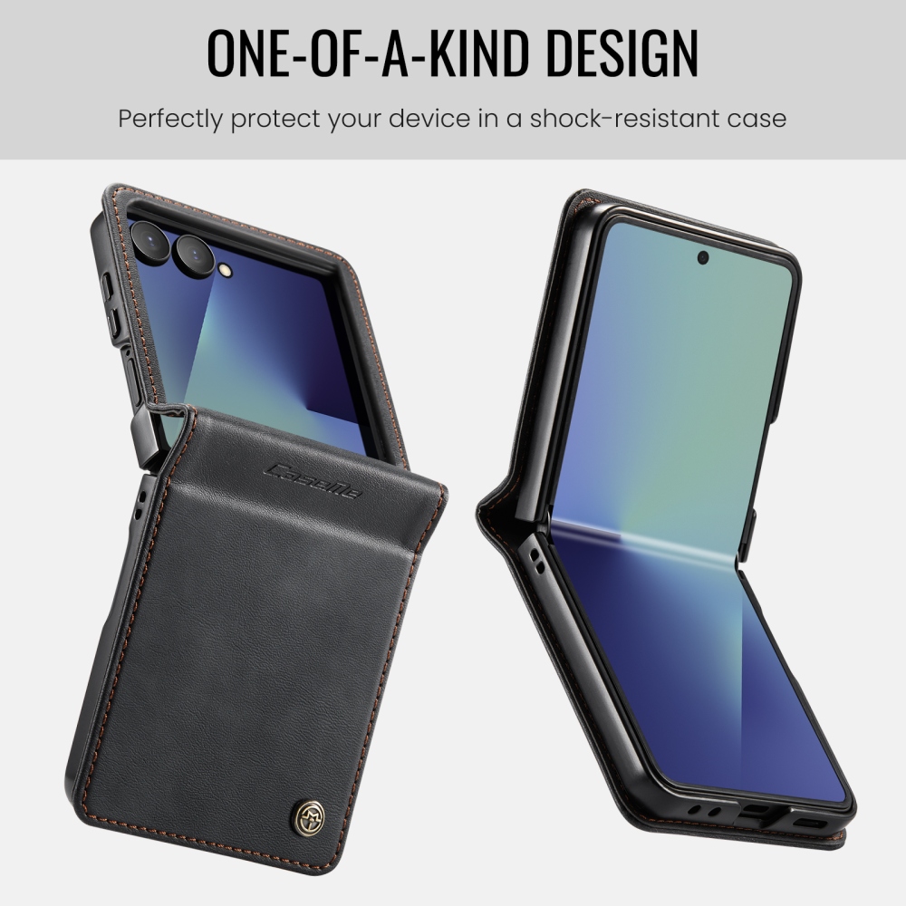 CASEME könyvformájú tok a Samsung Galaxy Z Flip8 5G-hez – fekete