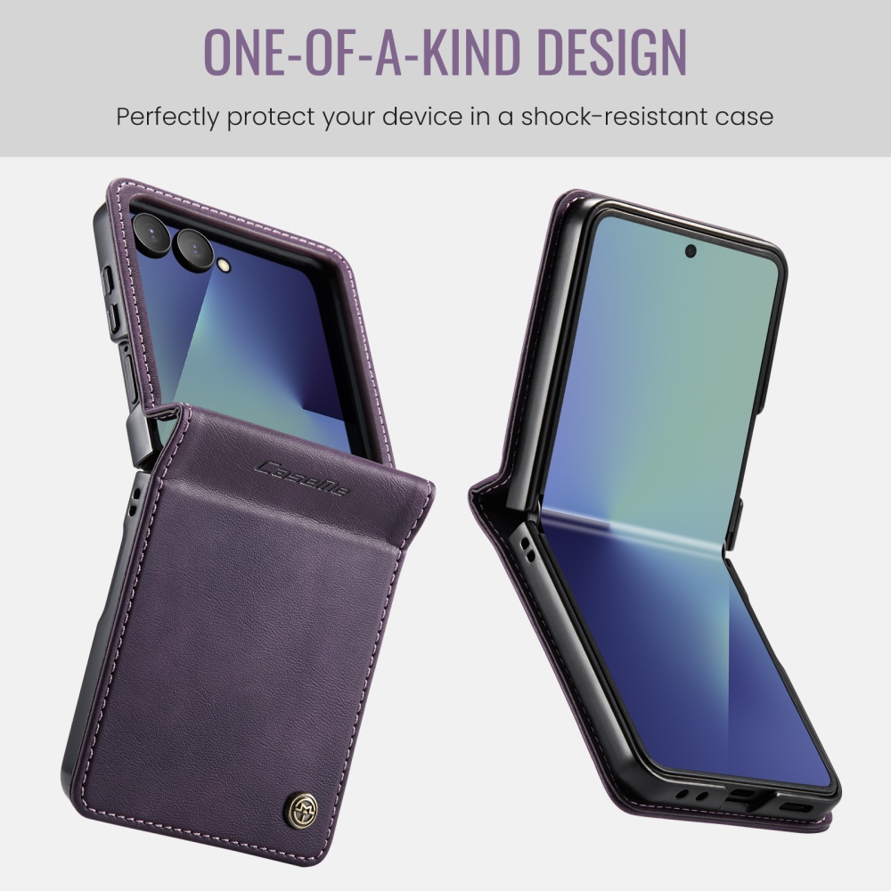 CASEME könyvformájú tok a Samsung Galaxy Z Flip8 5G-hez – lila