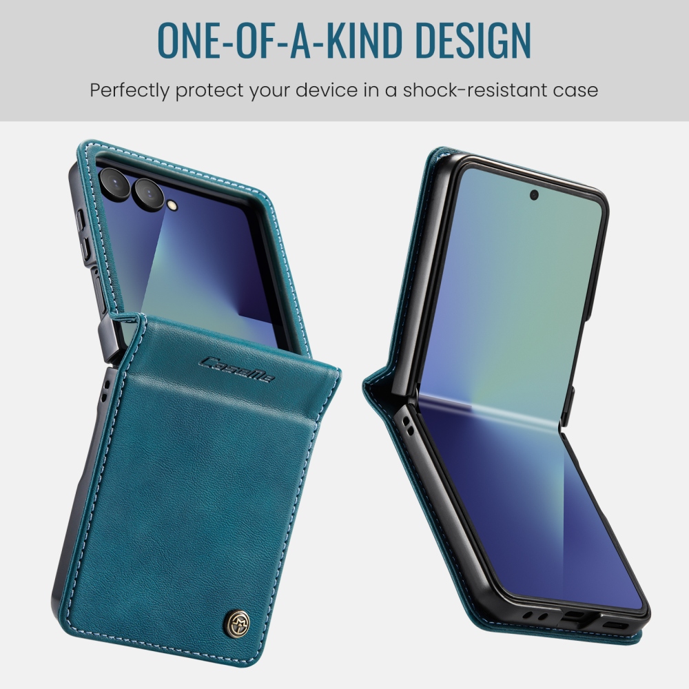 CASEME könyvformájú tok a Samsung Galaxy Z Flip8 5G-hez – kék-zöld