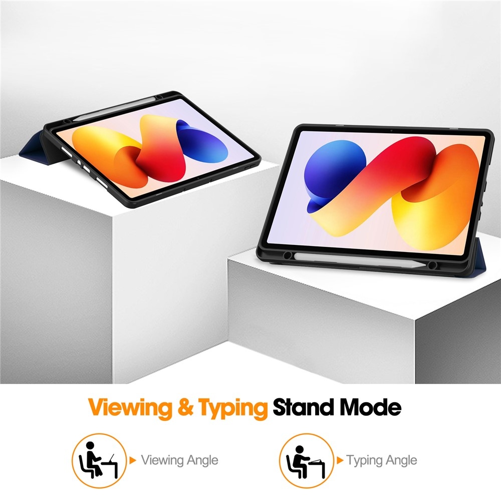 Intelligens összecsukható tokok Xiaomi Redmi Pad 2 Pro-hoz - sötétkék
