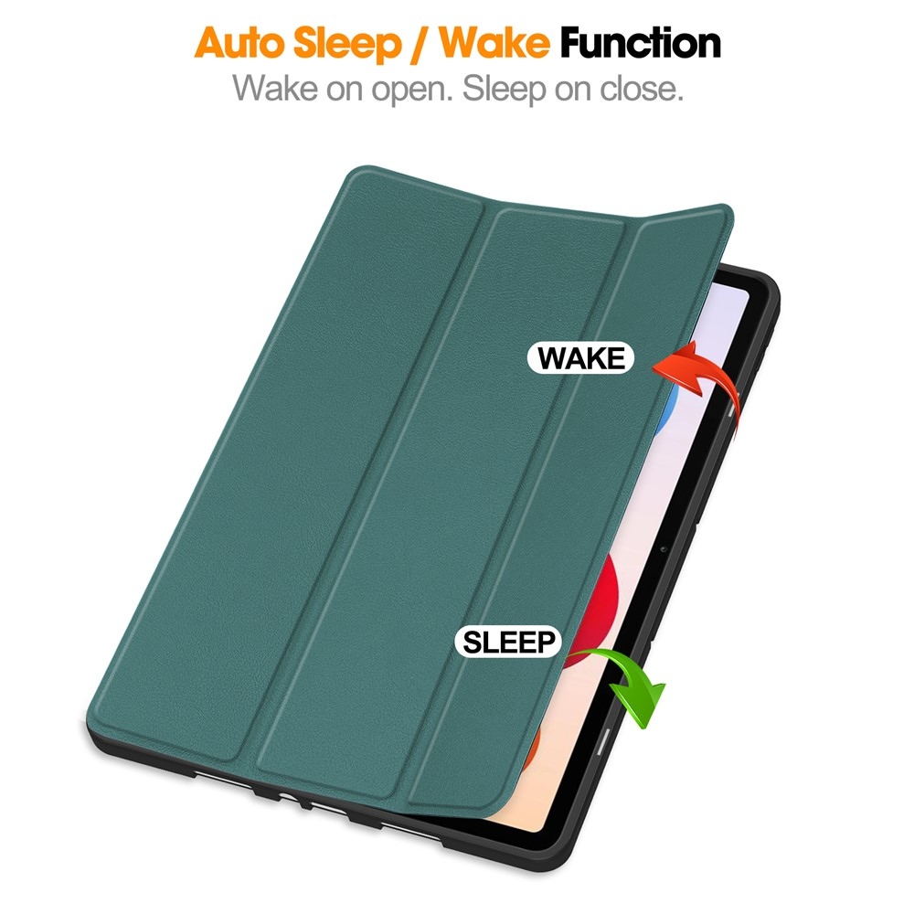 Intelligens összecsukható tokok Xiaomi Redmi Pad 2 Pro-hoz - sötétzöld