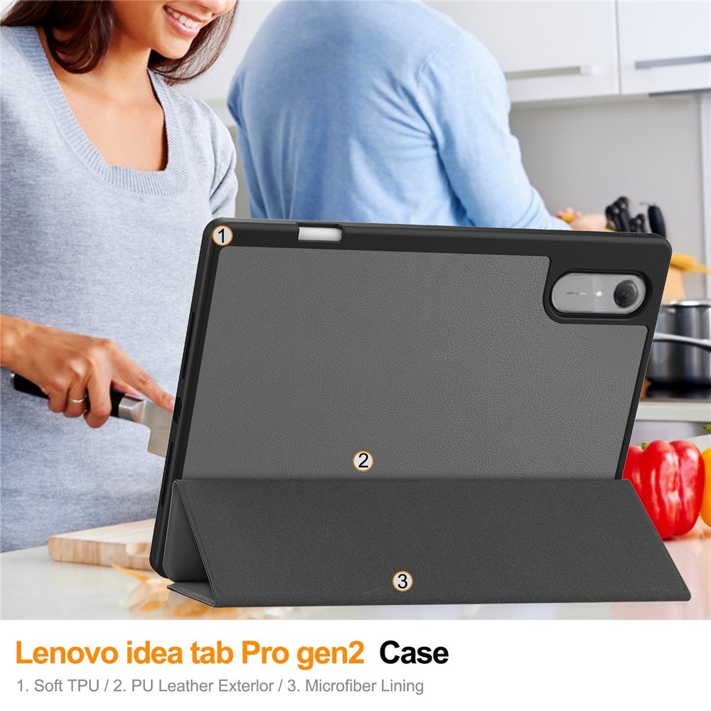Cases okos tok a Lenovo Idea Tab Pro 13 2. generáció (TB-390FU) készülékhez – szürke