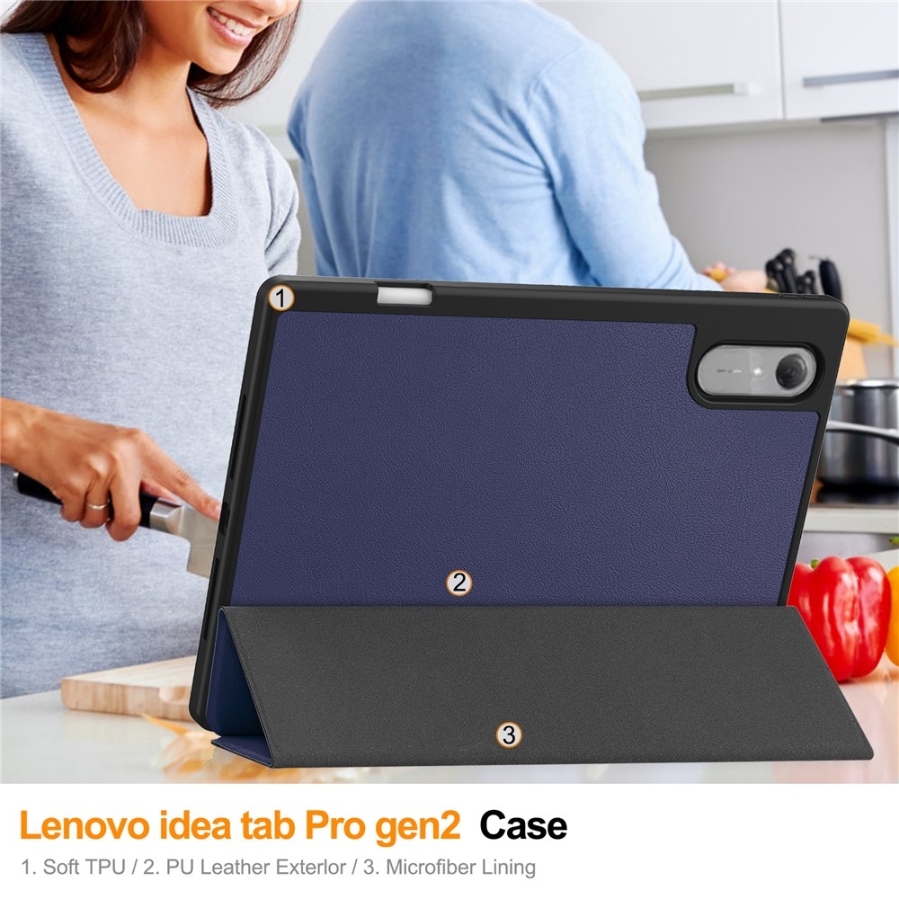 Cases okos tok a Lenovo Idea Tab Pro 13 2. generáció (TB-390FU) készülékhez – sötétkék