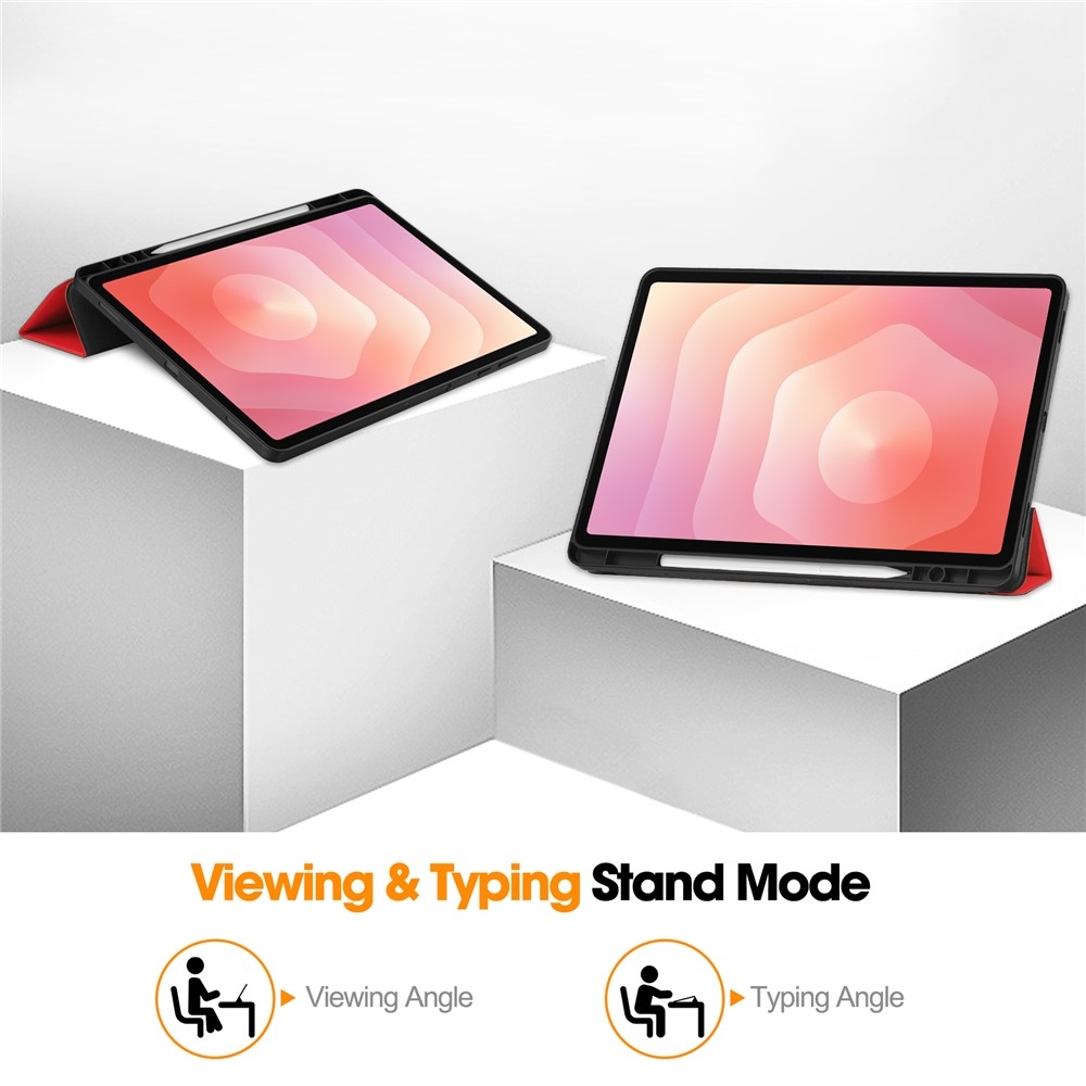 Cases okos tok a Samsung Galaxy Tab S12+ készülékhez – piros