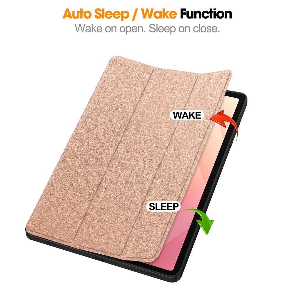 Cases okos tok a Samsung Galaxy Tab S12+ készülékhez – rózsaszín-arany