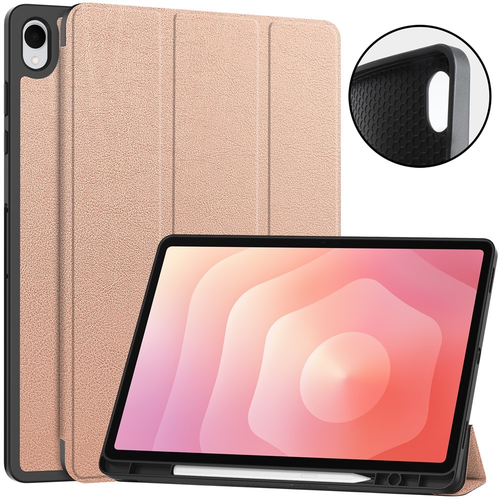 Cases okos tok a Samsung Galaxy Tab S12+ készülékhez – rózsaszín-arany