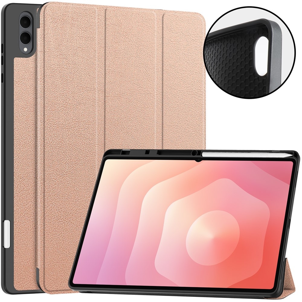 Cases okos tok a Samsung Galaxy Tab S12 Ultra-hoz – rózsaszín-arany