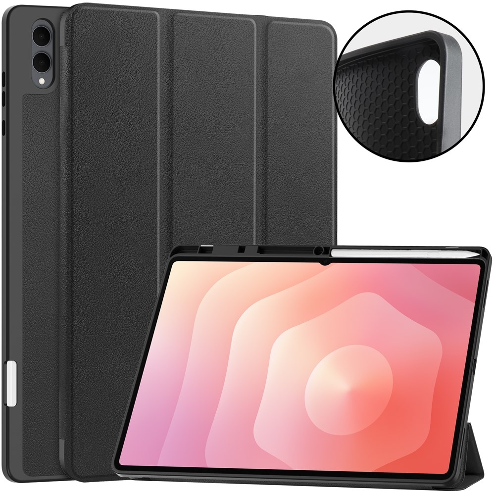 Cases okos, zárható tok a Samsung Galaxy Tab S12 Ultra-hoz – fekete