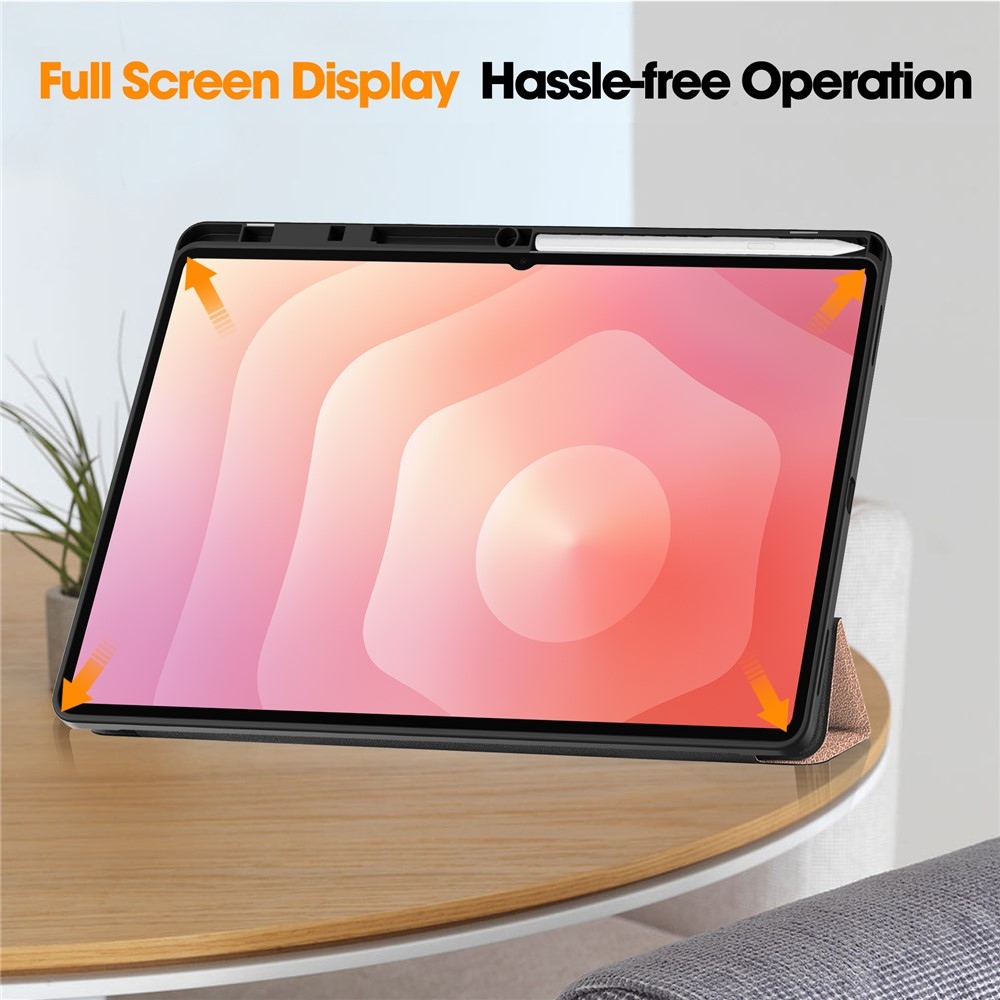 Cases okos tok a Samsung Galaxy Tab S12 Ultra-hoz – rózsaszín-arany