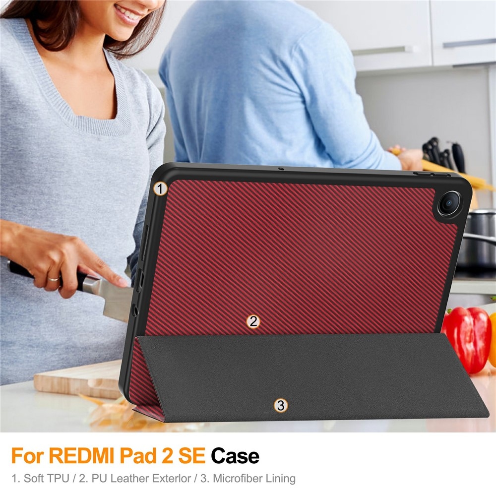 Cases okos tok a Xiaomi Redmi Pad 2 9,7-hez – piros
