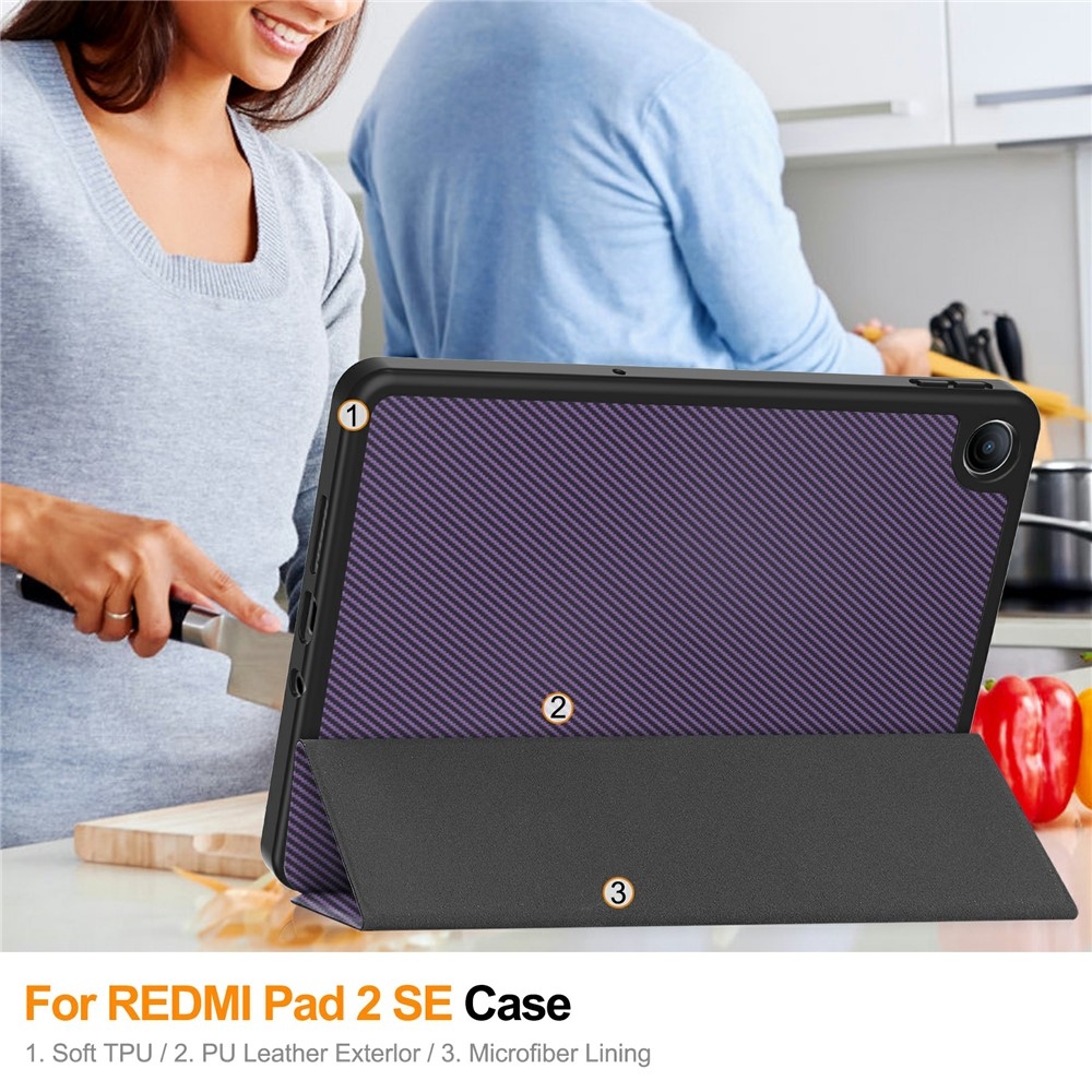 Cases okos tok a Xiaomi Redmi Pad 2 9,7-hez – lila