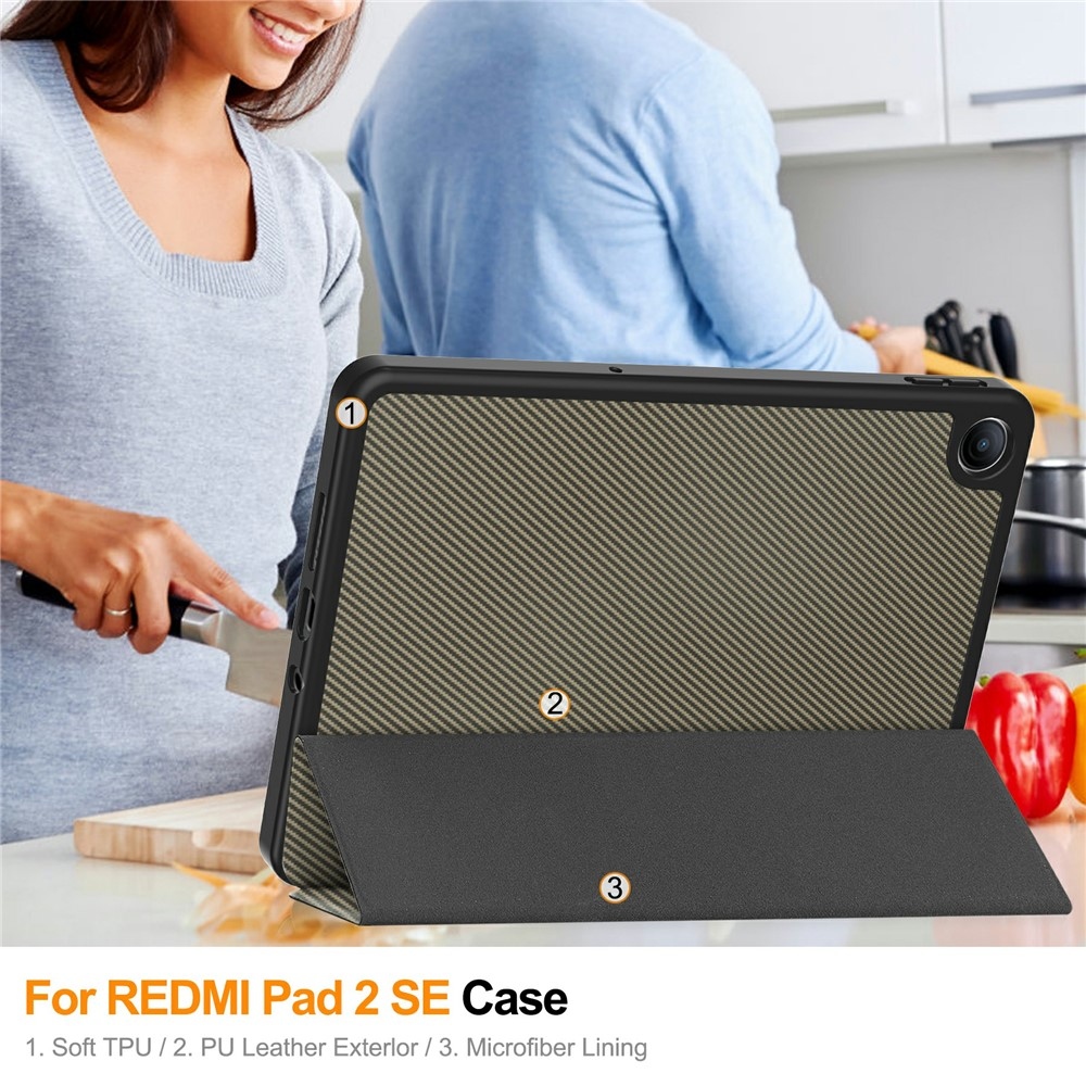 Cases okos tok a Xiaomi Redmi Pad 2 9,7-hez – barna