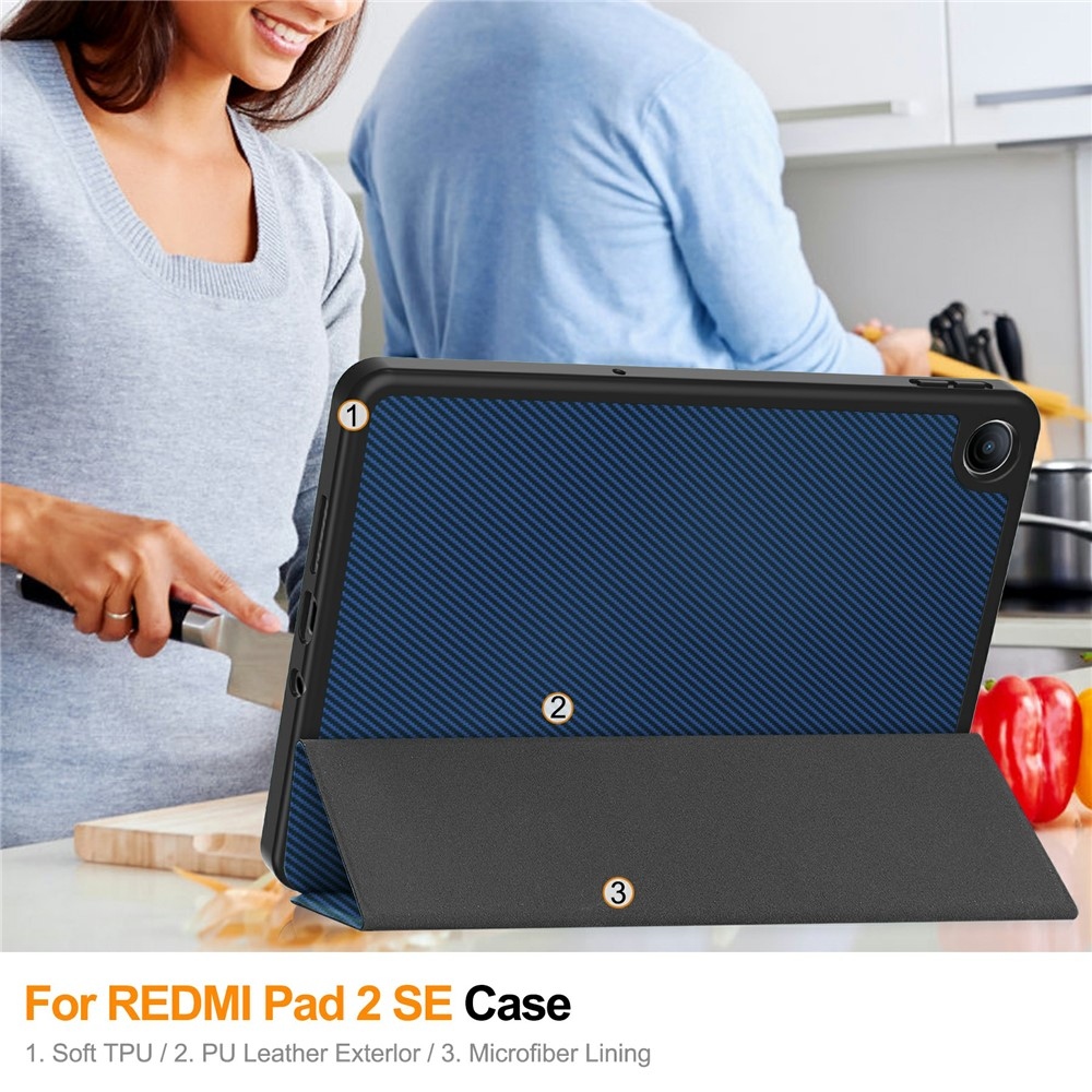 Cases okos tok a Xiaomi Redmi Pad 2 9,7-hez – sötétkék