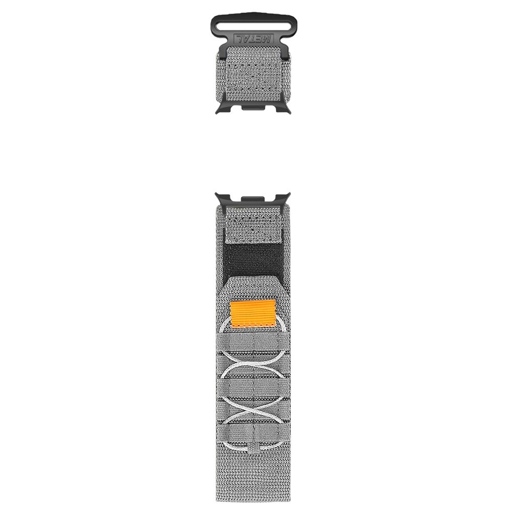 Casual nylon szíj a Samsung Galaxy Watch9 40 mm/44 mm, Watch8 44 mm/40 mm és Watch8 Classic 46 mm modellekhez – szürke