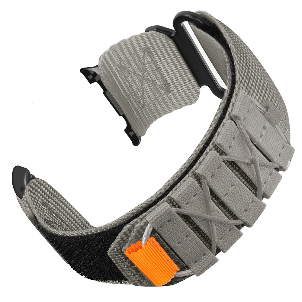 Casual nylon szíj a Samsung Galaxy Watch9 40 mm/44 mm, Watch8 44 mm/40 mm és Watch8 Classic 46 mm modellekhez – szürke