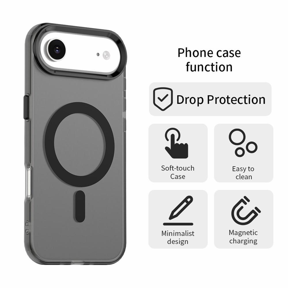 Candy MagSafe zselés tok iPhone 17 Air készülékhez - fekete