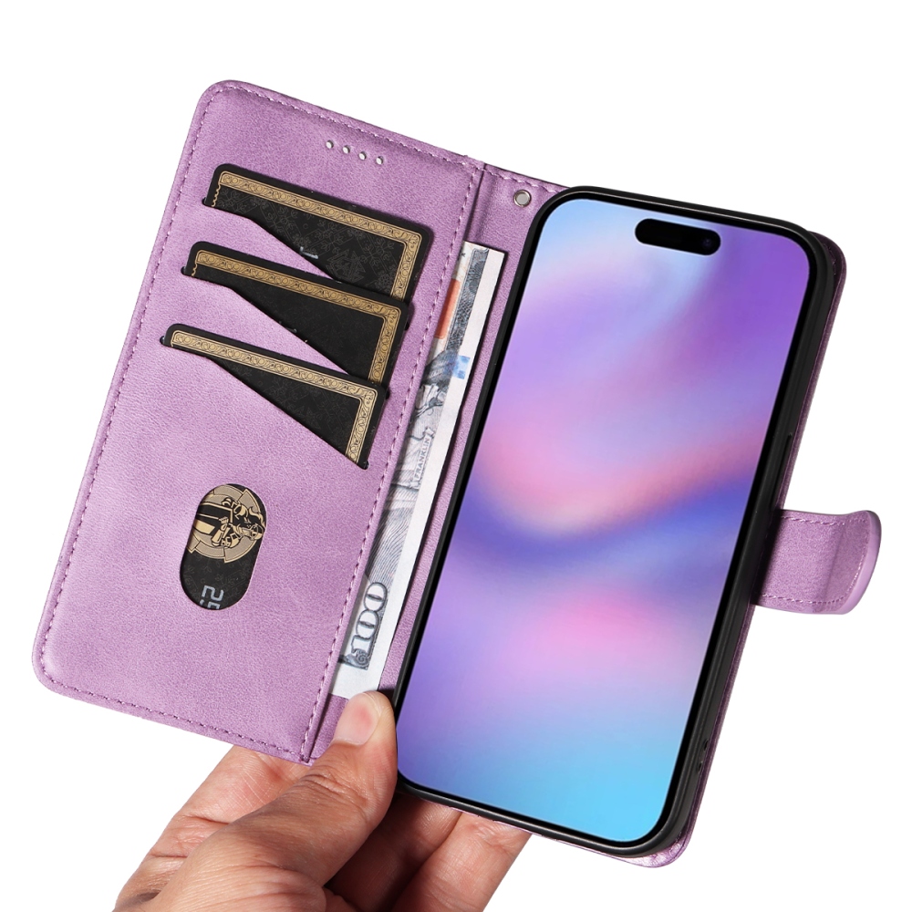 Póló alakú könyvtáska iPhone 17 készülékhez - világos lila