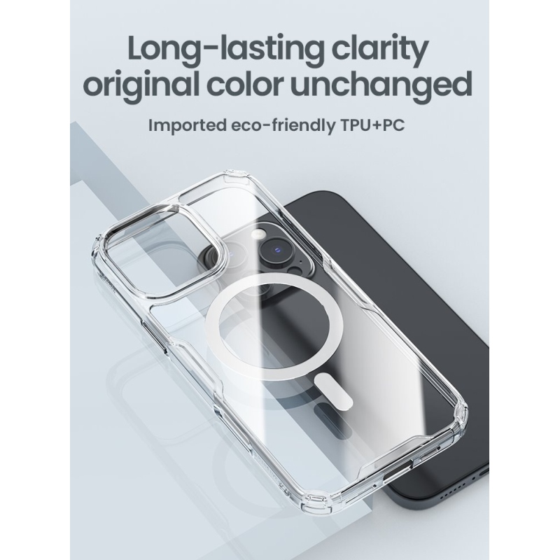 Nillkin Nature TPU PRO mágneses borítás Apple iPhone 16 Pro Max készülékhez Átlátszó