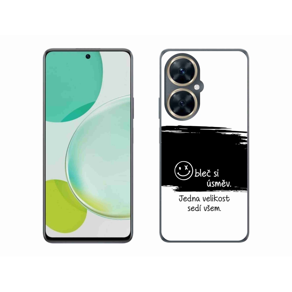 Gél borító mmCase a Huawei Nova 11i készülékhez - vicces szöveg 8 fekete és fehér háttérrel