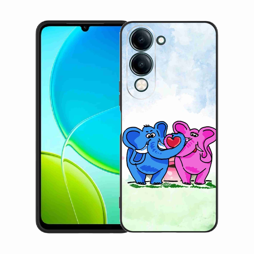 Gél borító mmCase a Vivo Y29s 5G-hez - szerelmes elefántok