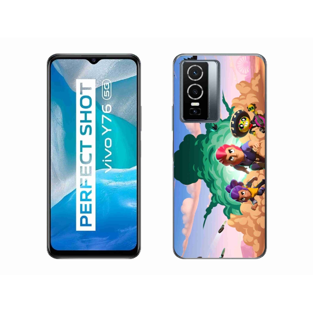 Gél borítás mmCase a Vivo Y76 5G-hez - verekedős csillagok