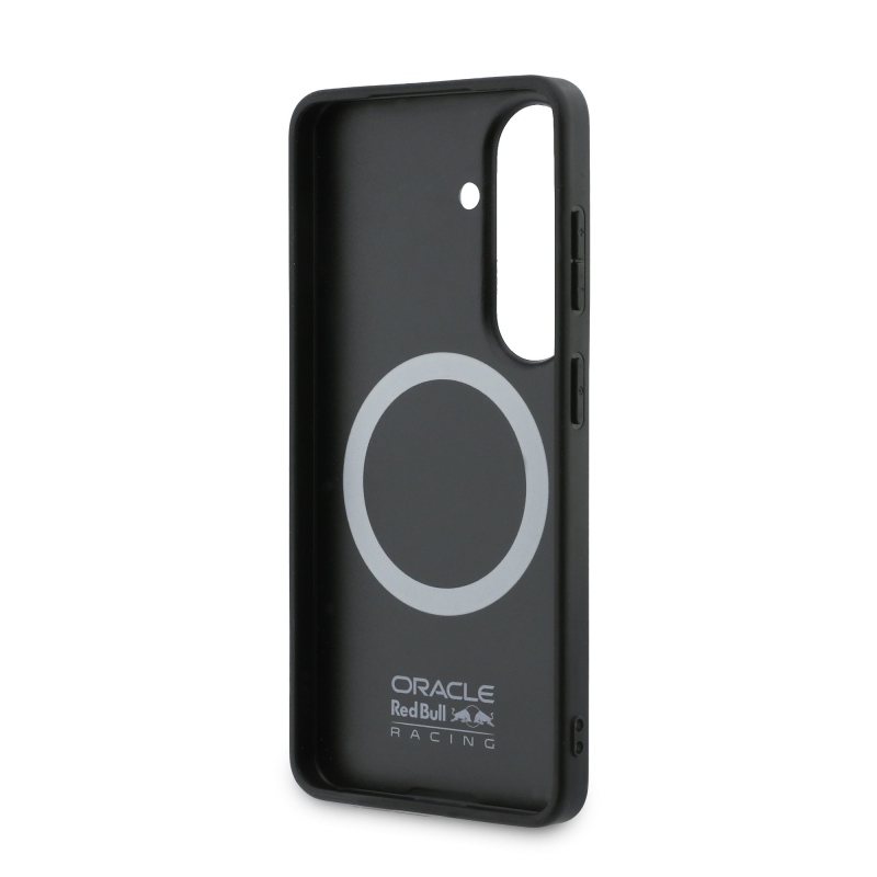 Red Bull PU bőr hálós piros gyűrűs mágneses hátlap a Samsung Galaxy S26+ Navy számára