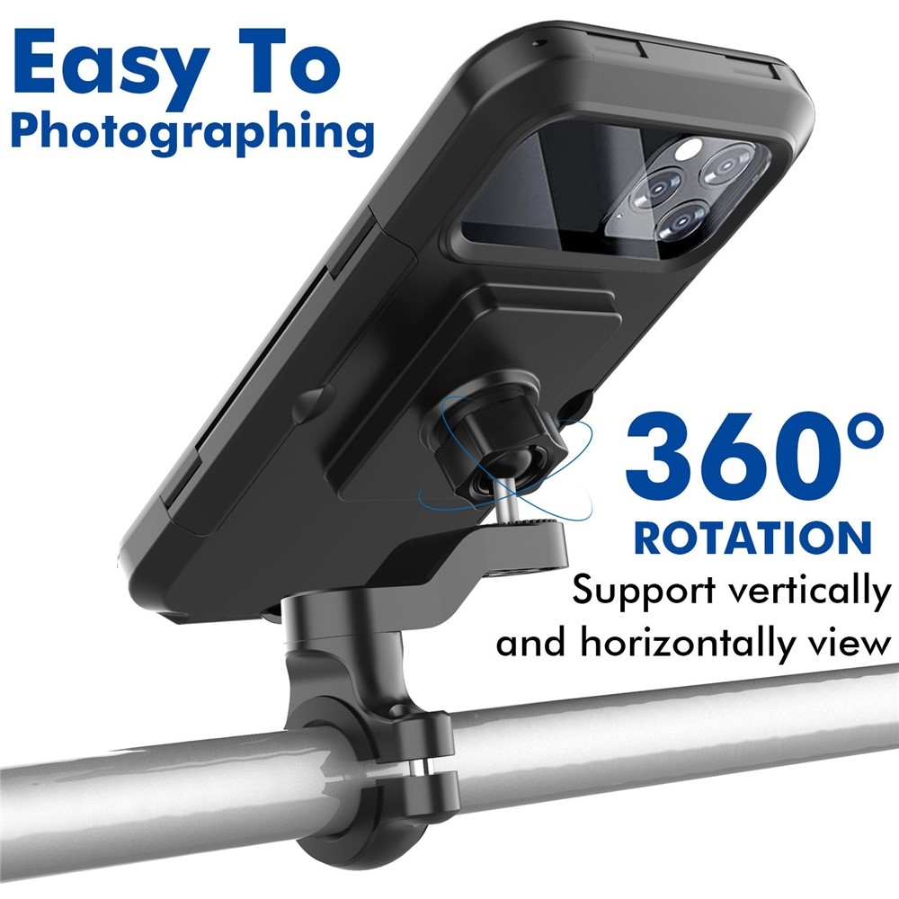 Vízálló telefontartó érintőtokkal - fekete